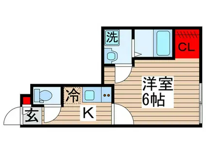 コンソラータ亀有(1K/1階)の間取り写真