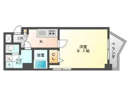 Mプラザ守口(1K/5階)の間取り写真