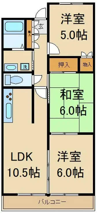 イーストコートSK 5階階 間取り