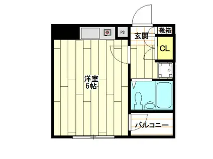 ハイツ柴川(ワンルーム/1階)の間取り写真