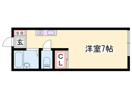 由福ハウス白浜(1K/2階)の間取り写真