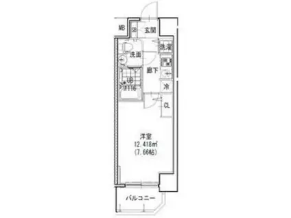 エスレジデンス神戸磯上通(1K/4階)の間取り写真