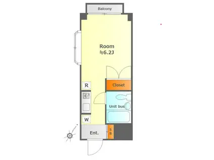 パレ・ドール五井(ワンルーム/2階)の間取り写真