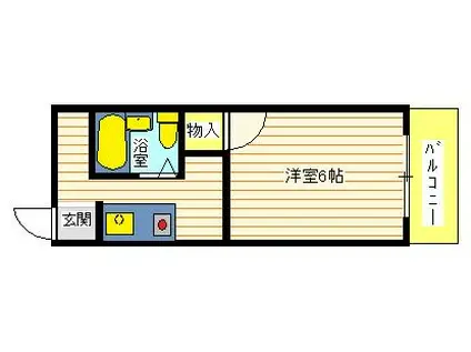 シャンポール藤井(1K/2階)の間取り写真