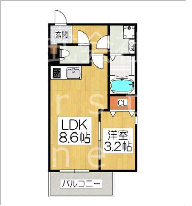 ジーメゾン山科ノース(1LDK/1階)の間取り写真