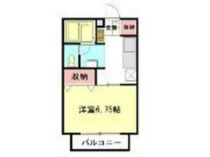 メゾン・サンステージIII(1K/1階)の間取り写真