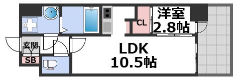 グランフェリーチェ・ナイン(1LDK/5階)の間取り写真