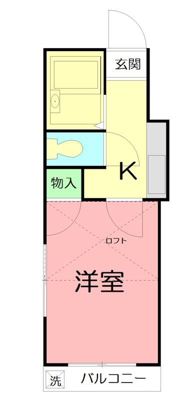 レオパレスブランカ(1K/2階)の間取り写真