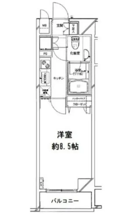 パレステュディオ銀座二丁目 5階階 間取り