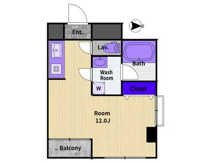 ハイライフ桜台(ワンルーム/7階)の間取り写真