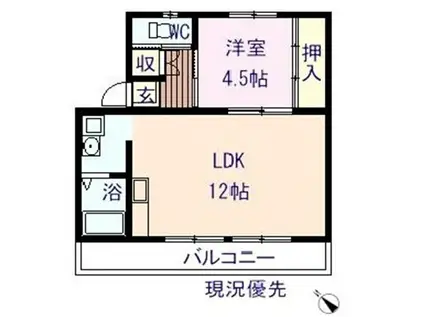 ヴィラナリー本郷2(1LDK/5階)の間取り写真