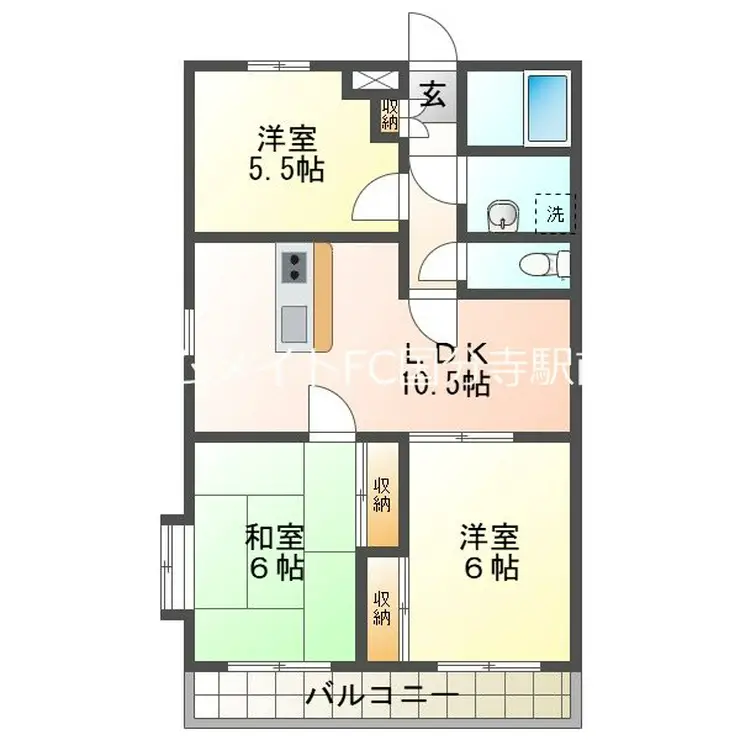 ロイヤルストーク国分寺 3階階 間取り
