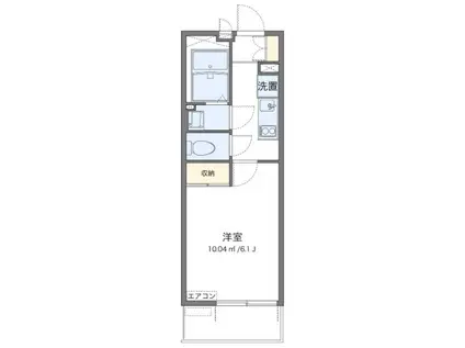 レオパレスエクセラン(1K/1階)の間取り写真