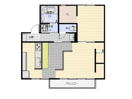 ファミール・F(1LDK/2階)の間取り写真