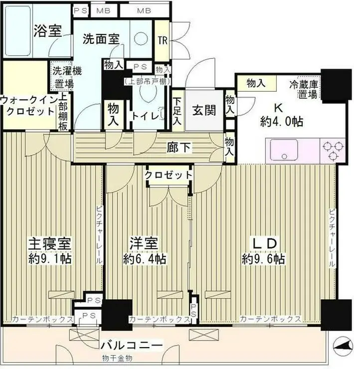 パーク・アヴェニュー神南 9階階 間取り