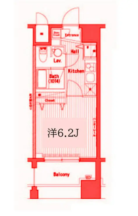 ガーラ・プレシャス横濱関内 8階階 間取り