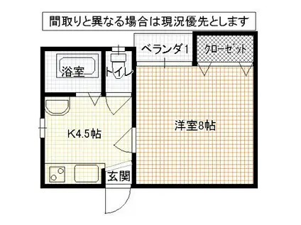 クリティハウス(1K/3階)の間取り写真