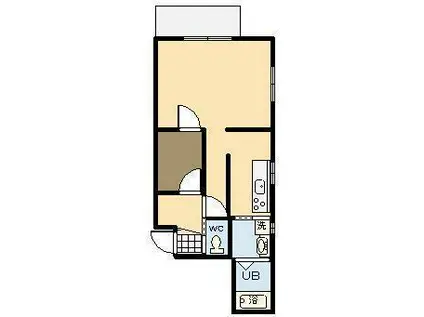 VALO吉村(ワンルーム/6階)の間取り写真