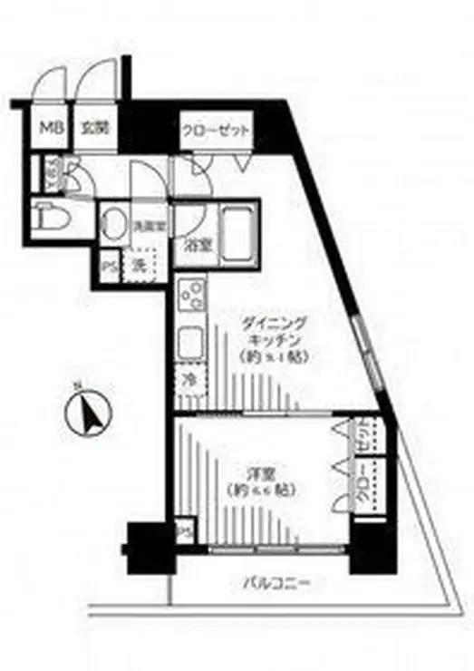 銀座レジデンス伍番館 13階階 間取り