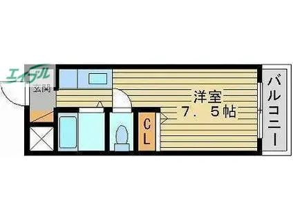 プレアール大供(ワンルーム/3階)の間取り写真