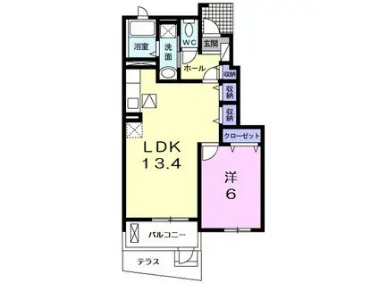 SUBARUIII番館(1LDK/1階)の間取り写真