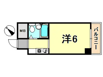 NEOダイキョー神戸元町(ワンルーム/2階)の間取り写真