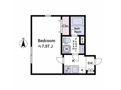 ALATO OYAMA(1K/3階)の間取り写真