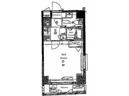 GENOVIA亀戸GREENWALL(1K/7階)の間取り写真