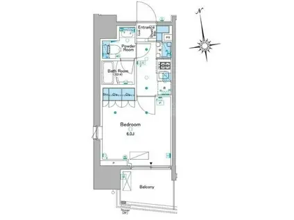 ルフォンプログレ品川大井(1K/11階)の間取り写真