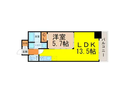 LAVITA IZUMI(1LDK/2階)の間取り写真