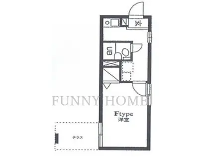 プレール明大前(1K/1階)の間取り写真