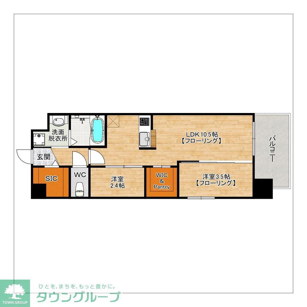 ERFOLG HAKATA(2LDK/8階)の間取り写真