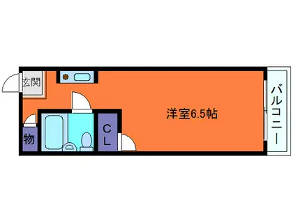 メゾン・ド・エクラン(ワンルーム/1階)の間取り写真