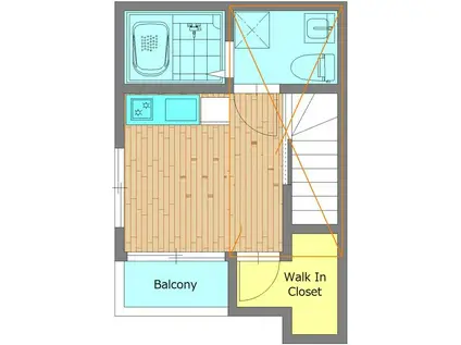 ステラ・S(ワンルーム/2階)の間取り写真