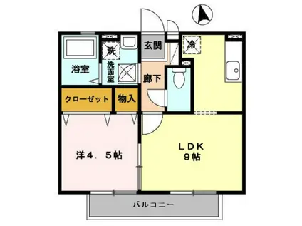 シャトレ(1LDK/2階)の間取り写真