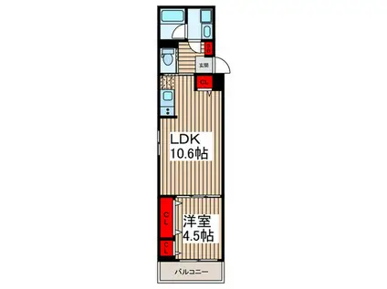 AMY8416(1LDK/4階)の間取り写真