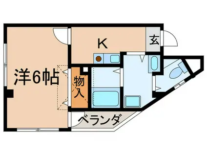 藤和コーポ(1K/1階)の間取り写真