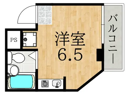 シティパレス富雄南(ワンルーム/2階)の間取り写真