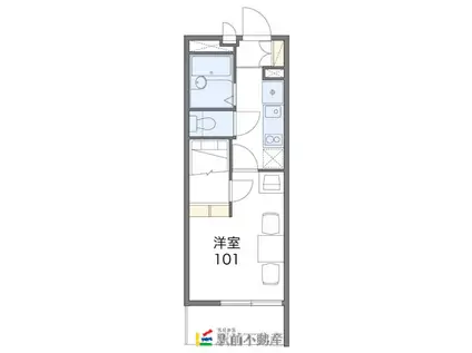 レオパレス鳥栖YS(1K/1階)の間取り写真