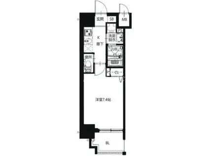 PLACZ新大阪(1K/7階)の間取り写真