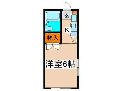栄ミリオンコーポ(1K/1階)の間取り写真
