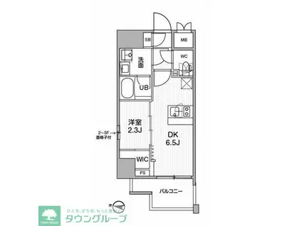 シーフォルム木場II(1DK/6階)の間取り写真