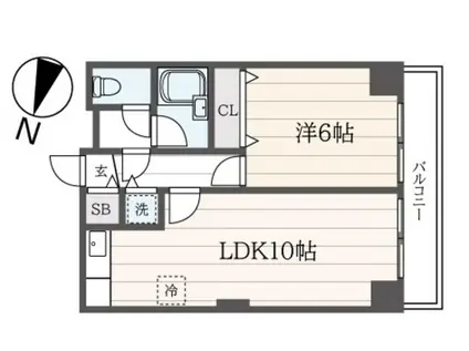 プランタン横浜(1LDK/1階)の間取り写真