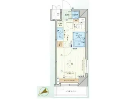 ルーブル東蒲田(1K/10階)の間取り写真