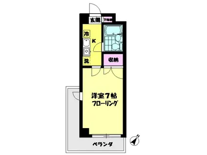 アムール祥(1K/5階)の間取り写真