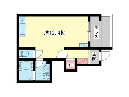 メゾンド・ココ(ワンルーム/1階)の間取り写真