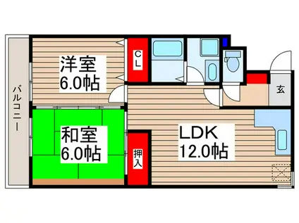 プルミエール田辺(2LDK/3階)の間取り写真