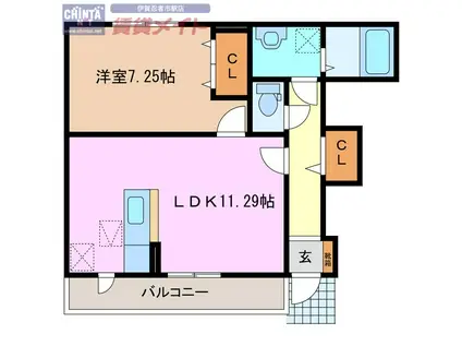 シルエーラ.I(1LDK/1階)の間取り写真