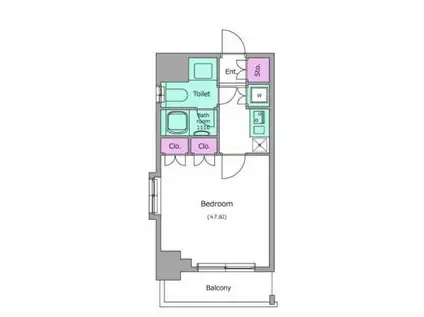 レジディア後楽園(1K/5階)の間取り写真