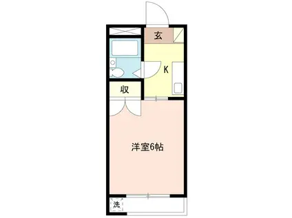 メゾントシ(ワンルーム/1階)の間取り写真